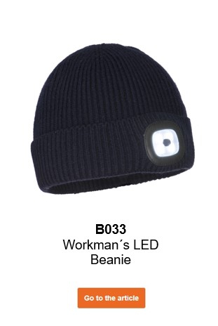 Image of the B033 LED hat for work in black with a link that leads to the article page.