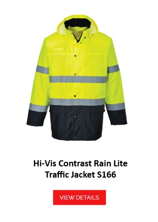 Image of the light contrast traffic jacket S166 in yellow with a link that leads to the article page.